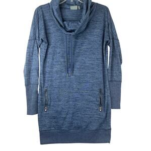 Athleta Sport It Cowl Neck tunic dress in blue, size XS, EUC